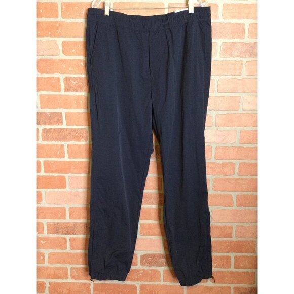 Calvin Klein Mens Athletic Pants Infinite Flex Waist Wrinkle Resistant Blue Larg